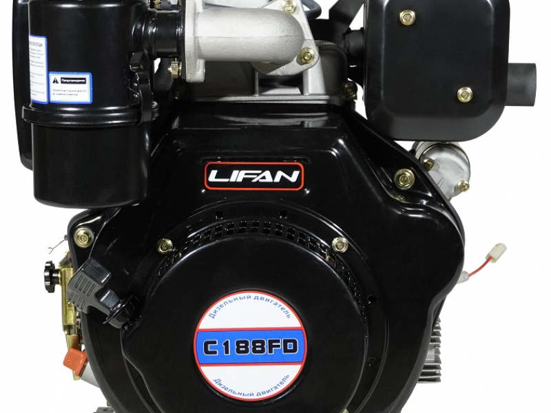 Двигатель Lifan Diesel 188FD D25, 6A шлицевой вал for 1300D