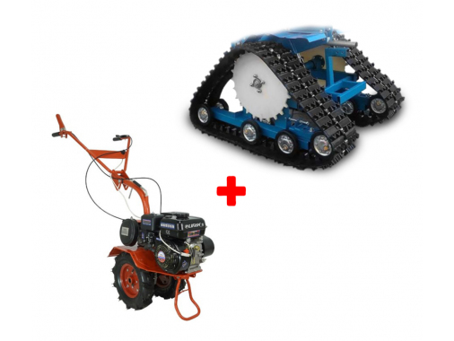 Снегоуборщик комплект гусеницы + мотоблок Агат 6,5