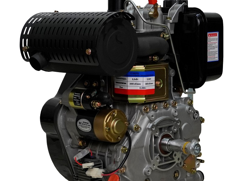 Двигатель Lifan Diesel 192FD, вал ?25мм, катушка 6 Ампер