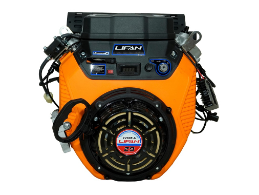 Двигатель Lifan LF2V80F-A (4500), вал ?25мм, катушка 20 Ампер датчик давл./м, м/радиатор, счетчик моточасов