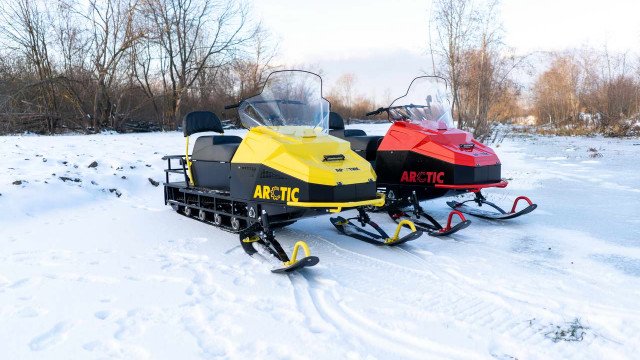 Миниснегоход с лыжным модулем