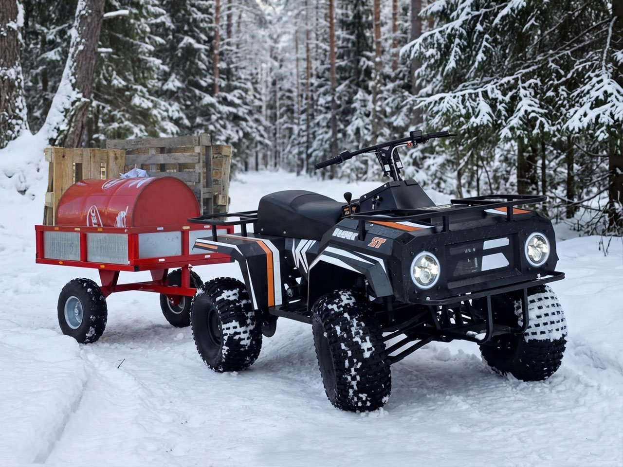 Квадроцикл + прицеп