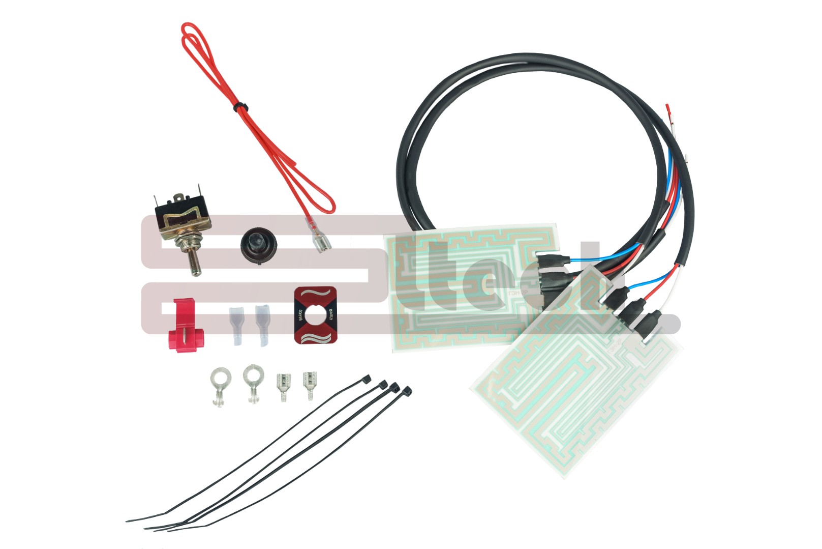 Комплект нагревательных элементов ГЭН-2Р на рукоятки руля с комплектом подключения